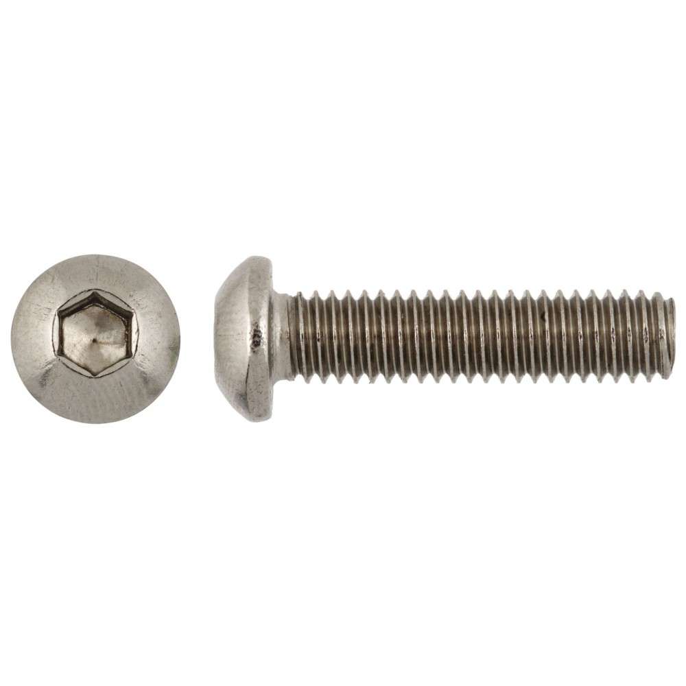 Pan Head Screw v2a ISO 7380 Stainless Steel 6-Sided Round Head Hex Inox