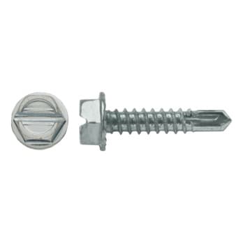 Hexagonal slotted head, under-head teeth, galvanised