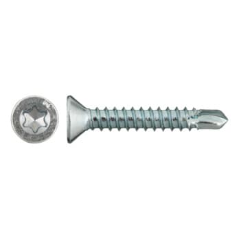 Countersunk, TX head, galvanised