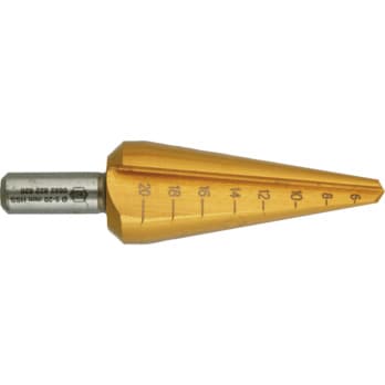 Sheet metal conical drill bit HSS-TiN