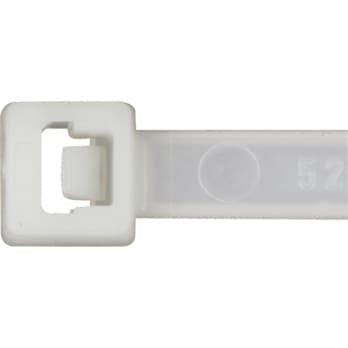 Cable ties with plastic latch, natural