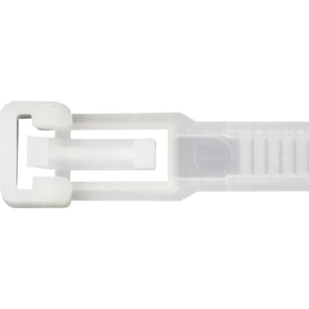 Detachable cable ties with plastic latch, natural