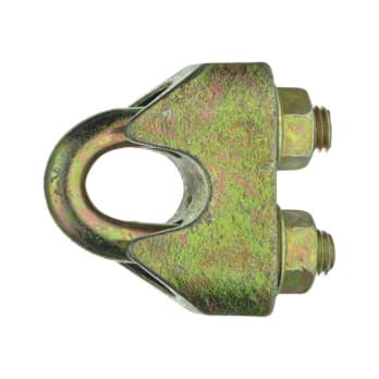Wire rope clamps, DIN 1142, yellow zinc-plated