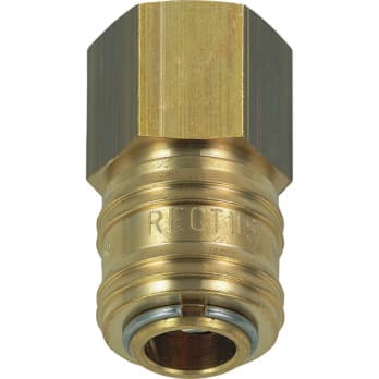 One-handed quick-action coupling with internal thread
