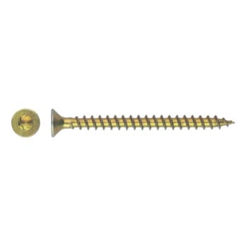Chipboard screws, countersunk head, FT, TX, yellow zinc-plated