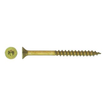 Chipboard screws, countersunk head, PT, TX, yellow zinc-plated
