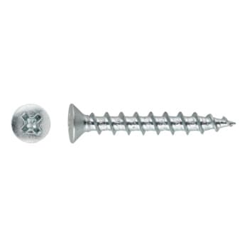 Window construction screw Countersunk head, zinc plated