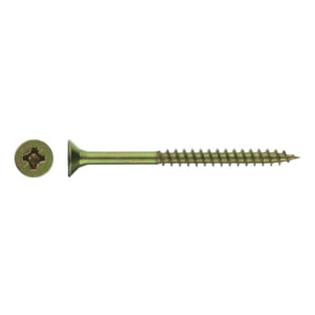 Chipboard screws, countersunk head, PT, Z, yellow zinc-plated