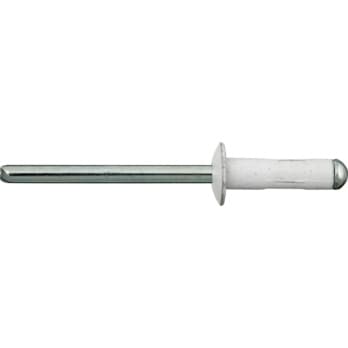Multi-purpose rivets, round pan head, aluminium, painted traffic white/steel