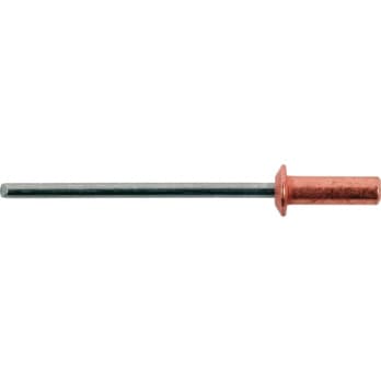 Closed-end blind rivets, round pan head, copper/A2