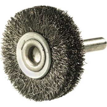 Spindle-mounted wheel brush, steel wire, crimped