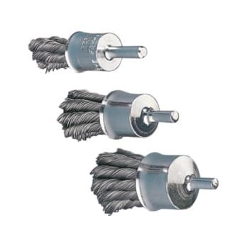 Wire end brush, steel wire, knotted