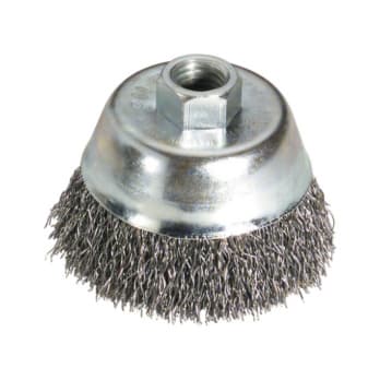 Wire cup brushes, steel wire, crimped