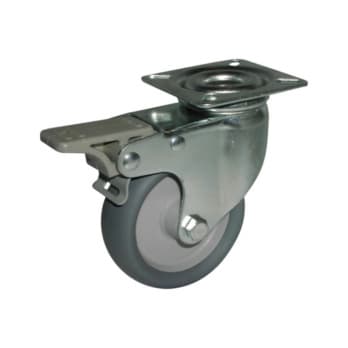 Swivel castors with locking device