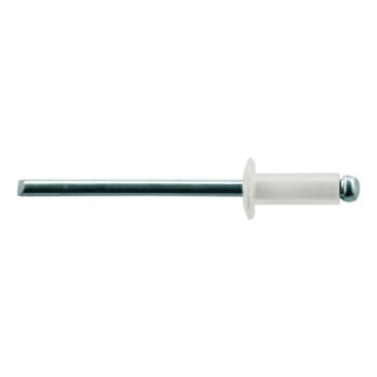 Blind rivets, round pan head, aluminium, painted grey-white/steel