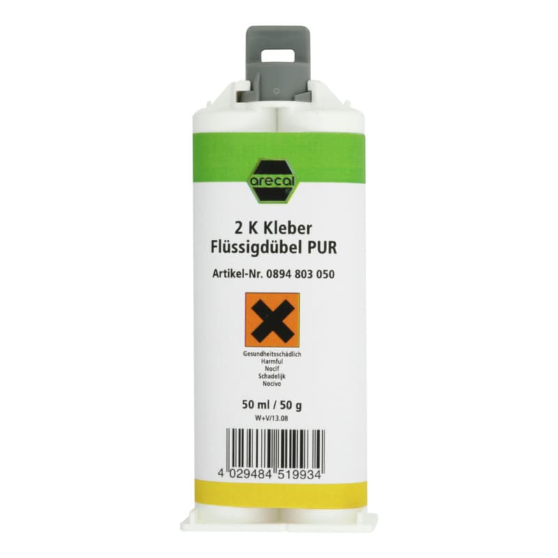 arecal 2-component adhesive, liquid anchor, polyurethane incl. 12 mixers, 50 ml