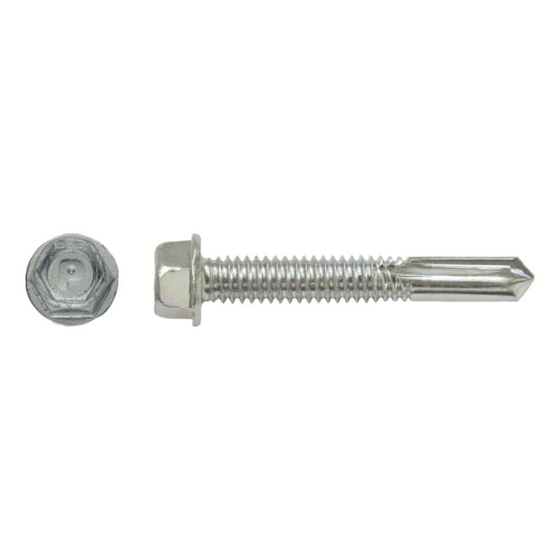 sebS hex. head dr. screw w. long dia., sim. to DIN 7504-K, galv, 8 AF 5.5 x 38