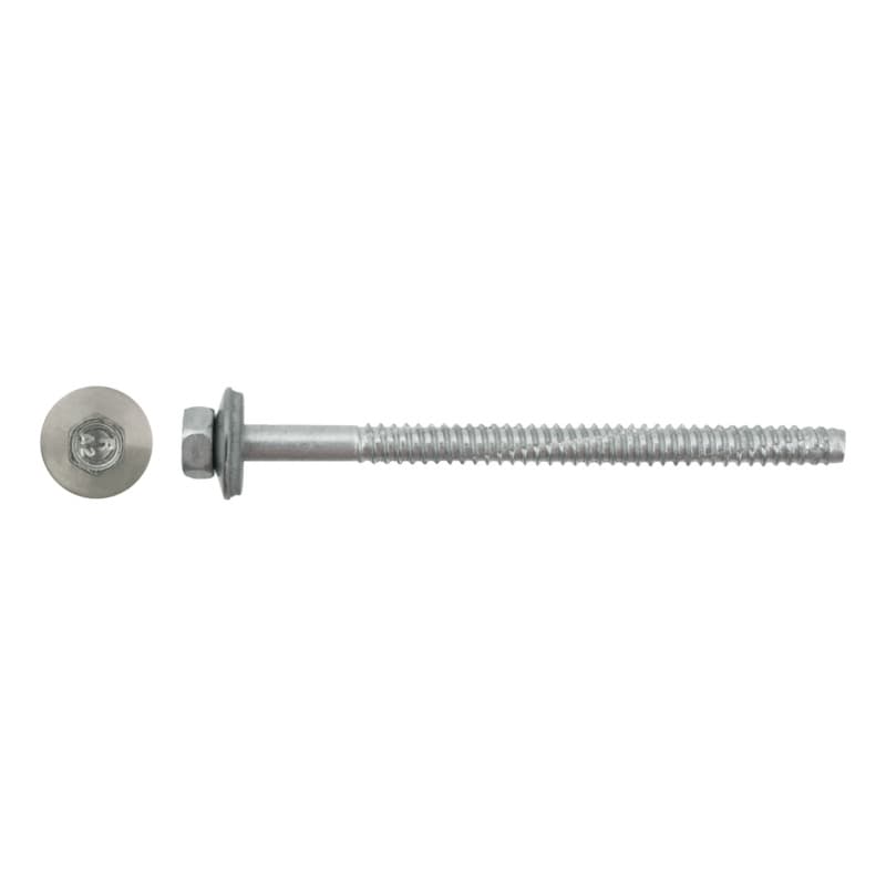Façade construction screw type BZ A2, sealing washer 19 mm, 3/8" size 6.3 x 100