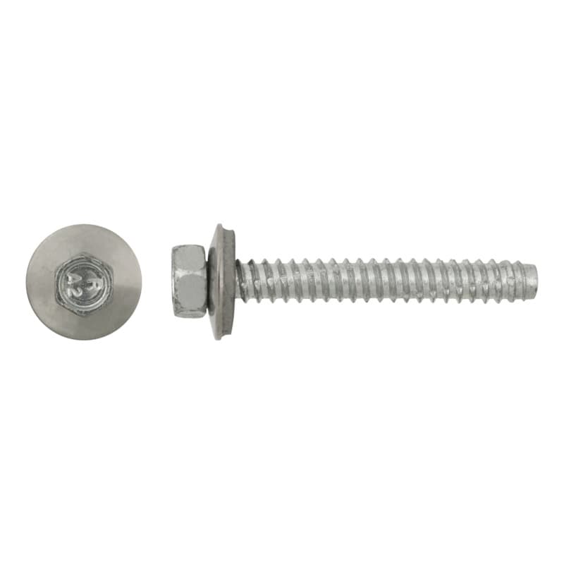 Façade constr. screw type BZ, galv, w. sealing washer, 16 mm, 3/8" AF 6.3 x 19