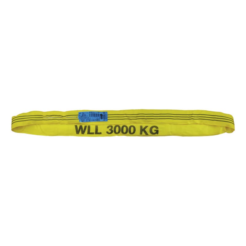 Round sling, 3000 kg, yellow, usable length: 1 m, circumference: 2 m