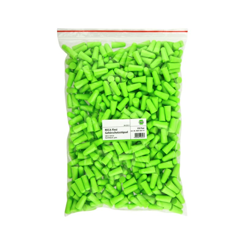 RECA Flexi ear plugs, refill pack EN 352-2 green SNR 38 dB(A)