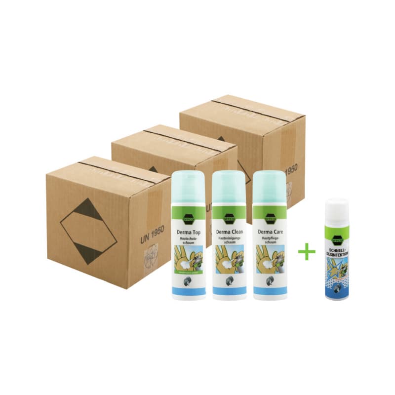 arecal Derma Top, Derma Clean, Derma Care hand cream and hand cleaner