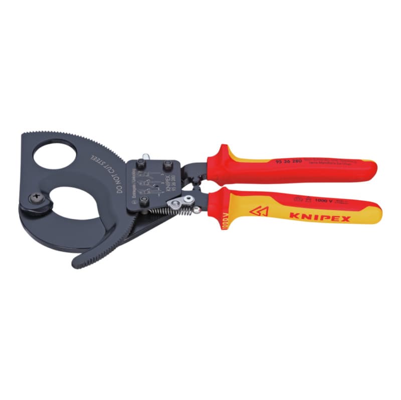 Cable cutters, ratchet design for copper cables up to diameter 52mm/380mm² 280mm