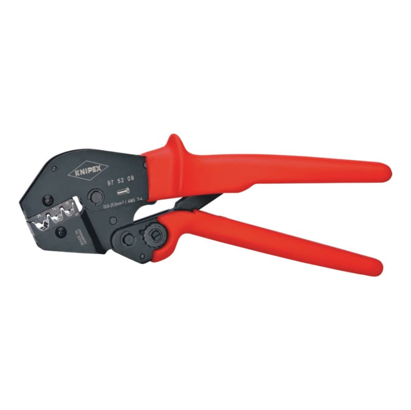 Crimping tool for wire end ferrules, 250 mm with non-slip plastic ferrules
