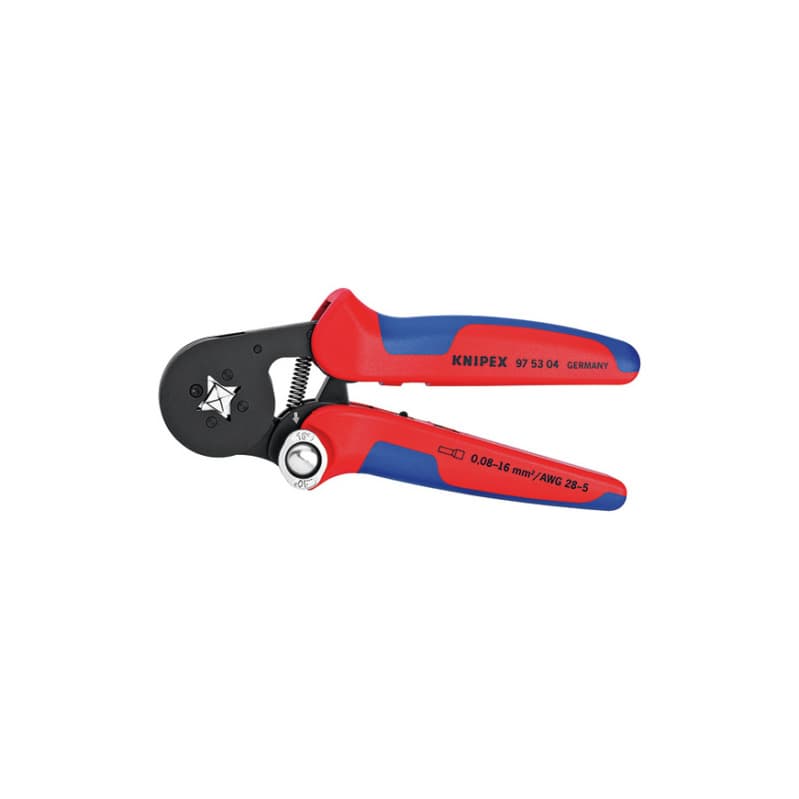 Self-adjusting crimping tool, 180 mm square crimp, lat. Introduction