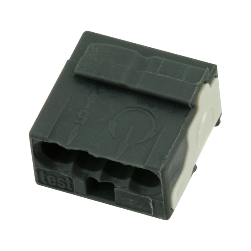 WAGO Micro push-wire connector, 4 conductors, 243-204 0.6–0.8 mm²