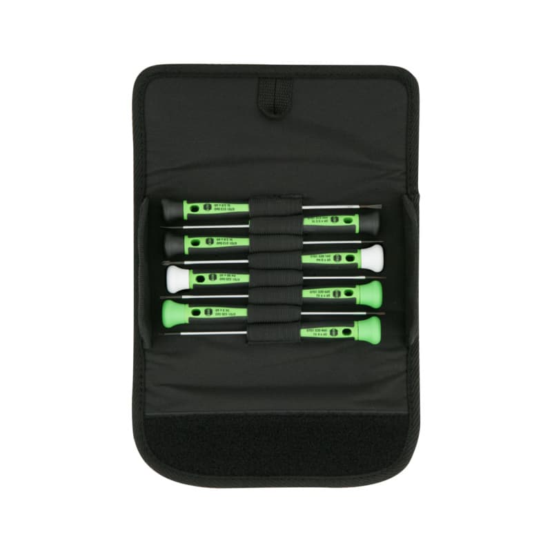 RECA precision screwdriver set, 8 pcs., 2-component handle
