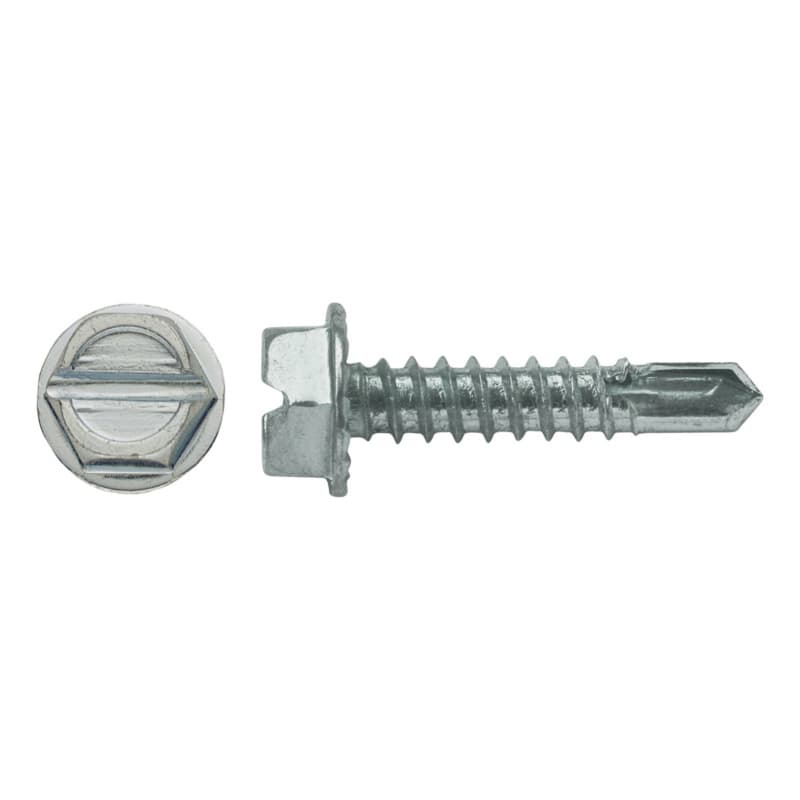 sebS hexagon head drilling screw, sim. to DIN 7504-L, galv, 7 AF/slot 4.2 x 13