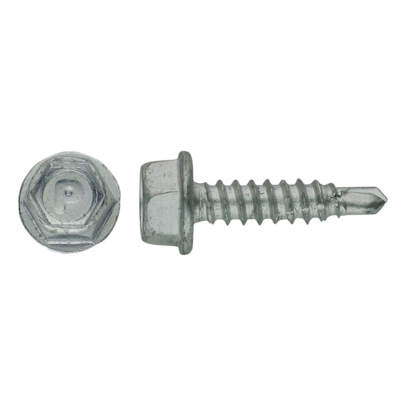 sebS hex. head dr. screw w.red. diam sim to DIN 7504-K, galv, 8 AF 4.8 x 13