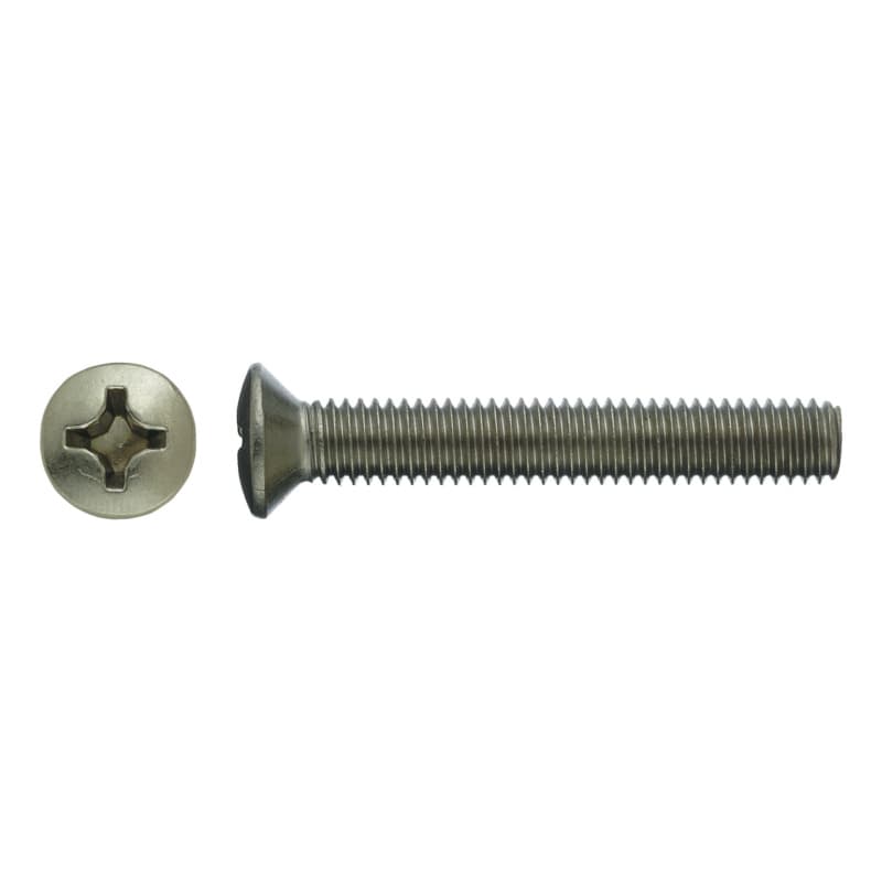 Raised countersunk head screw, DIN 966 A2, H1, M4 x 10