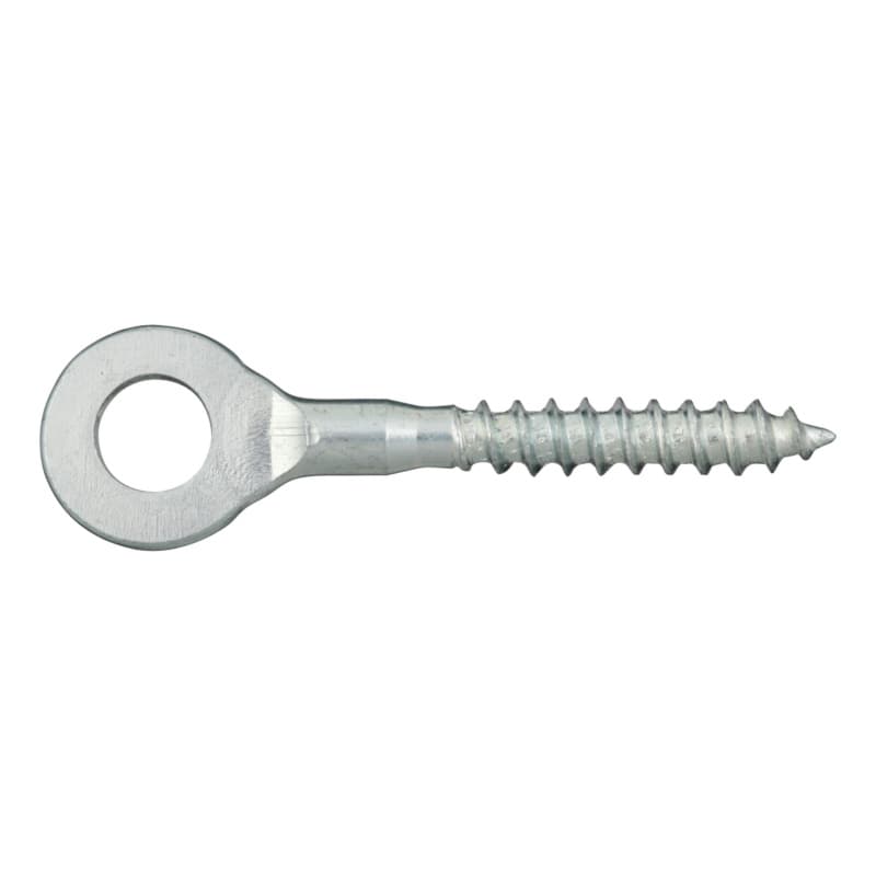 Eyelet screw with wood screw thread, galvanised, eyelet Ø 8.5 mm, 6.0 x 40