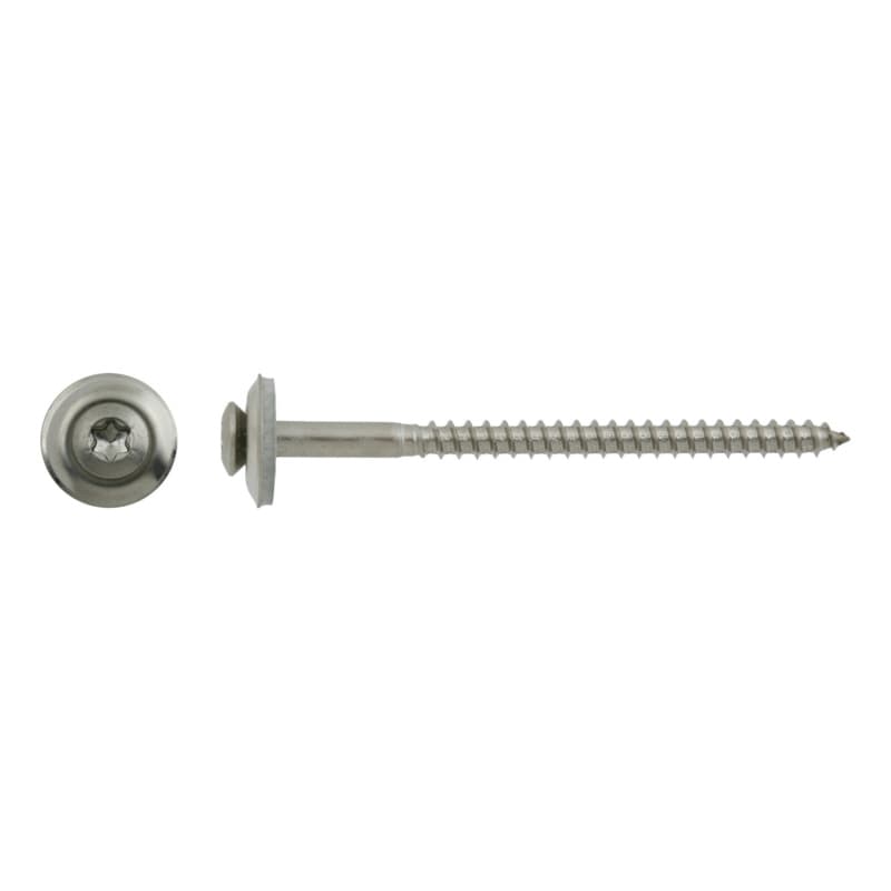 Self-tapping screw, A2, bare, with sealing washer, 15 mm, TX 25 4.5 x 100