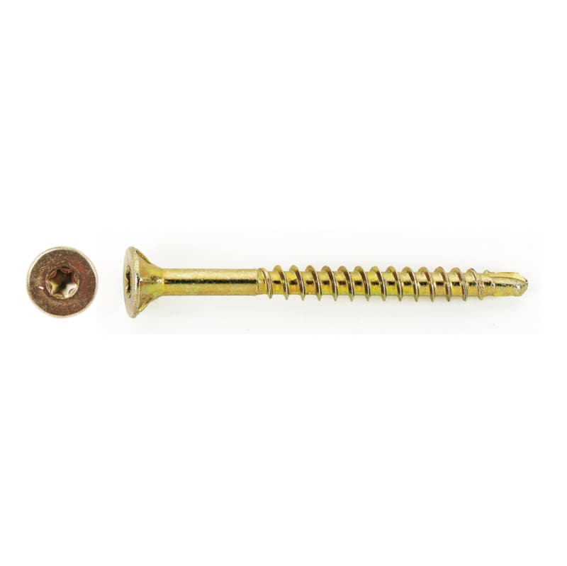 sebS countersunk milling head drilling screw, yellow galvanised, TX 15 3.5 x 30