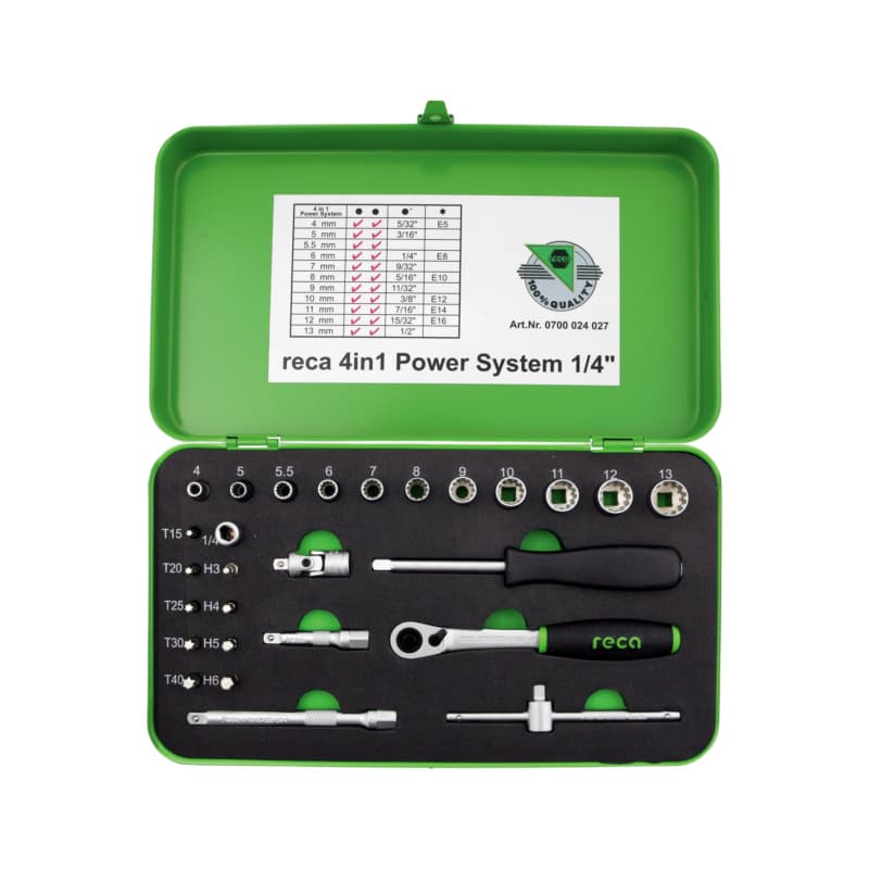 Power System 4in1 set 1/4'' 27 pcs.