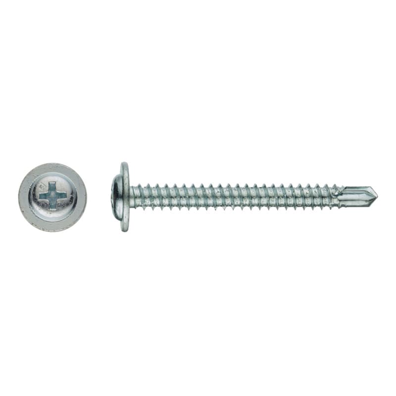 sebS pan head drilling screw w. flange, sim to DIN 7504-N galv, H 2, 4.2 x 13