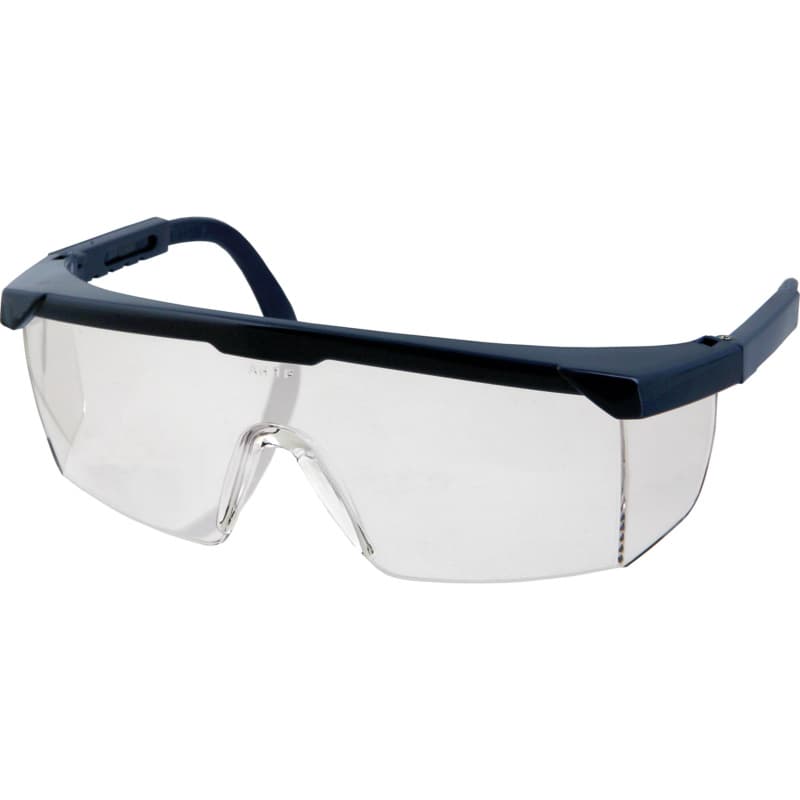 Speed safety glasses with blue frame