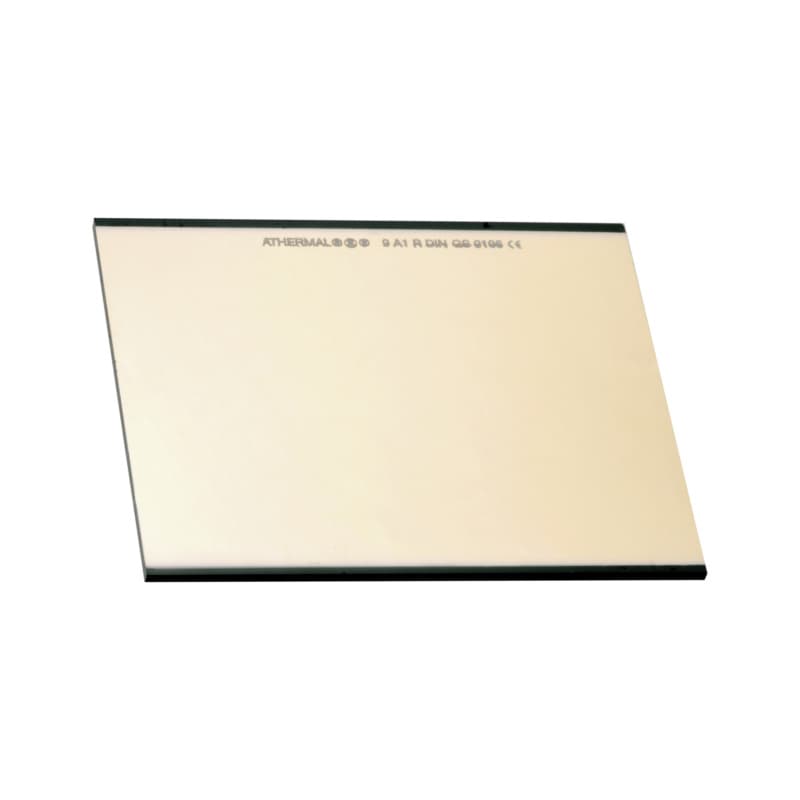 Welding lens DIN 9 gold-mirrored 90 x 110 mm
