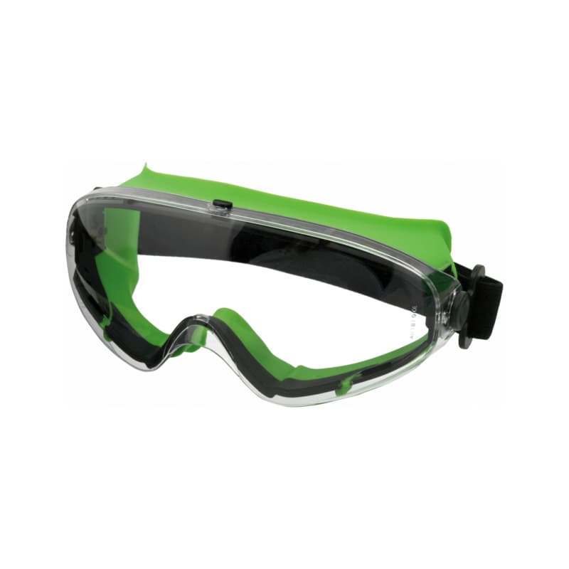 Vision full-vision goggles with wide rubber band, clear polycarbonate lens
