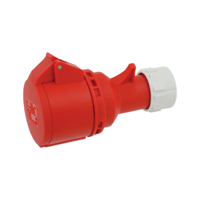 CEE coupling, 5-pin, degree of protection IP 44, self-closing cover 400 V/16 A