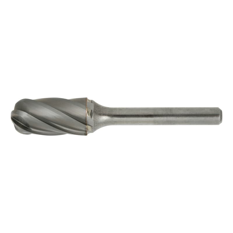 Cemented carbide milling bits, WRC cylindrical w. round end, for alu. 12x25x6 mm