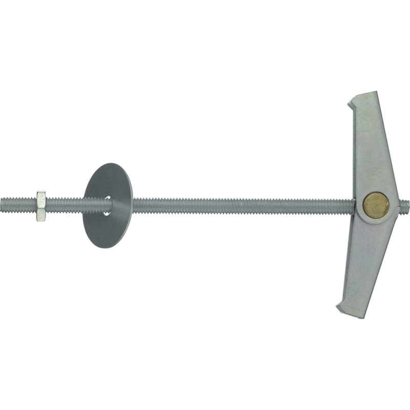 Spring toggle, galv. steel, hex. nut and washer, drill hole Ø 15 mm, M4 x 95