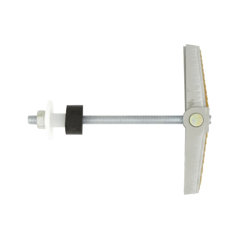 Spring toggle, galv. steel, with wash basin mount, drill hole Ø 30 mm, M10 x 180
