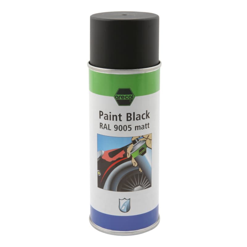 arecal paint spray, black matt RAL 9005 400 ml