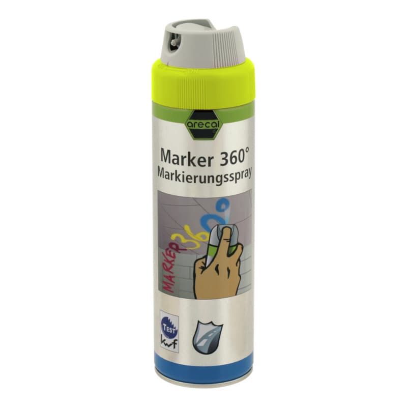 arecal MARKER 360° marking spray, yellow 500 ml