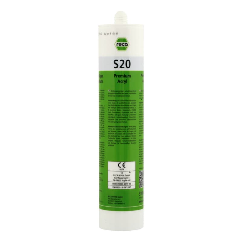 S 20 Premiumacryl acrylic sealant, white, for outdoor use 310 ml