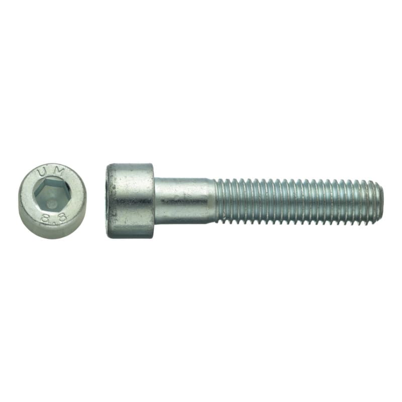 Cheese-head screw, DIN 912 8.8, galvanised, hexagon socket 8 M10 x 100